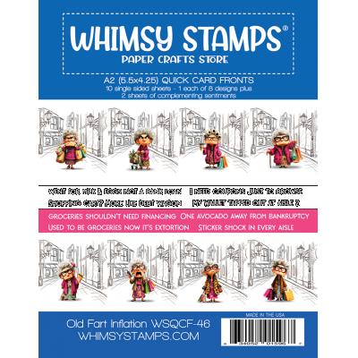 Whimsy Stamps Quick Card Fronts - Old Fart Inflation